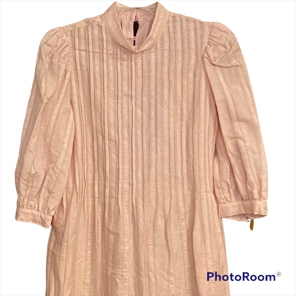 Vintage Linen Blend Pin-tucked Cottagecore 6 Matti of Lynne - Picture 2 of 11